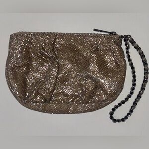 Express Silver Wristlet Handbag 2012 Y2K Sparkle Chain Wristlet Clutch Festival